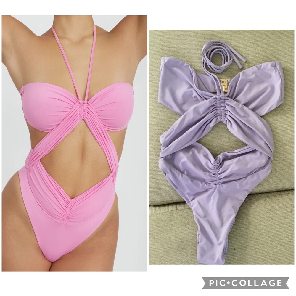 Riot Swim Pink and Lavender One Piece